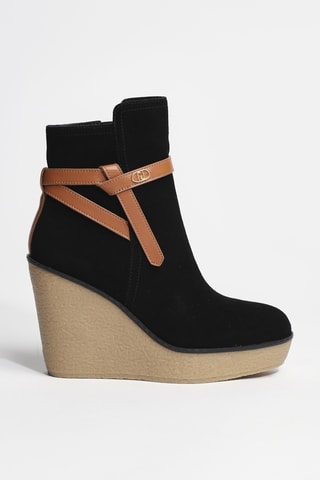 Bottines en cuir Rania 04 - Noir