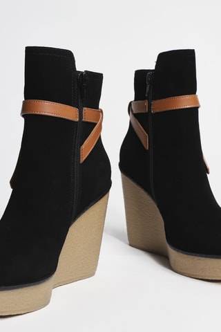 Bottines en cuir Rania 04 - Noir