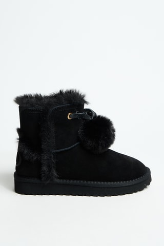 Bottines fourrées cuir Jil 05 - Noir