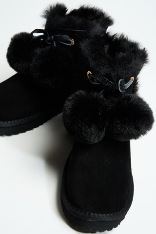 Bottines fourrées cuir Jil 05 - Noir