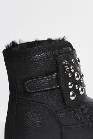 Bottines fourrées en cuir Jil 08 - Noir