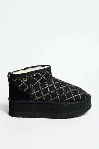Bottines fourrées en cuir Jane 01 - Noir