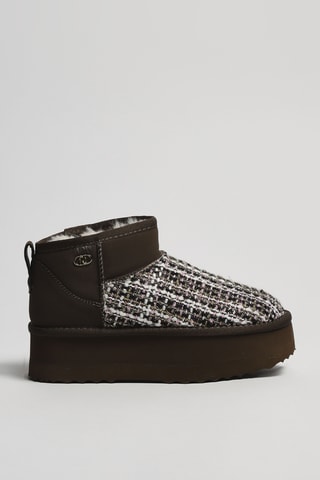 Bottines fourrées en cuir Jane 01 - Marron