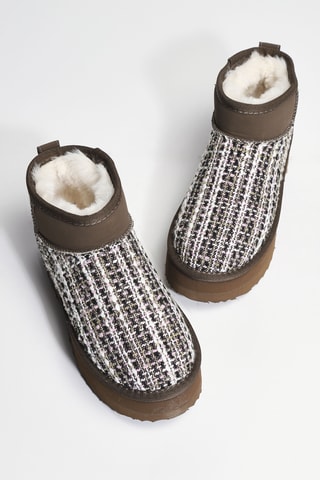 Bottines fourrées en cuir Jane 01 - Marron