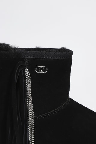Bottines fourrées en cuir Jane 09 - Noir