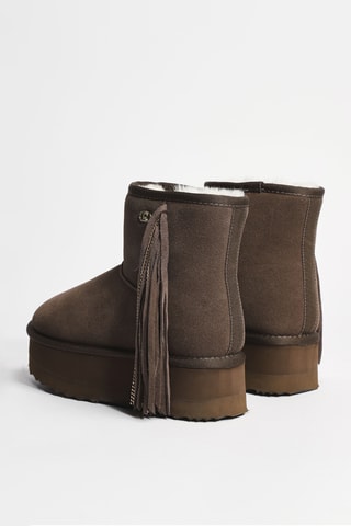Bottines fourrées en cuir Jane 09 - Marron