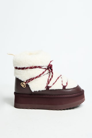 Bottines fourrées en cuir Jane 07 - Blanc