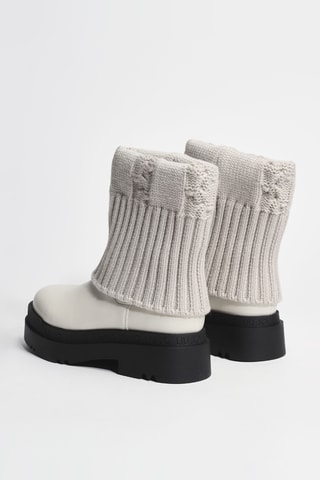 Bottines en cuir Love 65 - Blanc