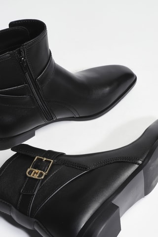 Bottines en cuir Liz 01 - Noir
