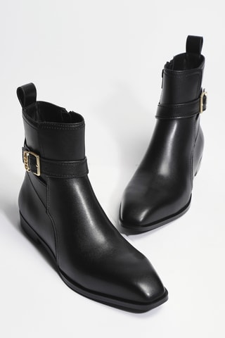 Bottines en cuir Liz 01 - Noir