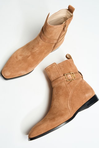 Bottines en cuir Liz 01 - Marron