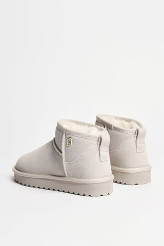 Bottines fourrées en cuir Juny 01 - Beige
