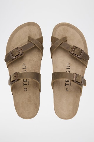 Sandales en cuir - Kaki