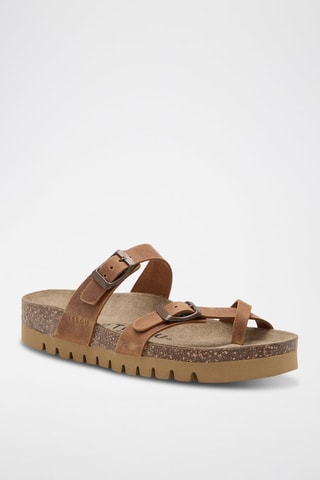 Sandales en cuir - Marron