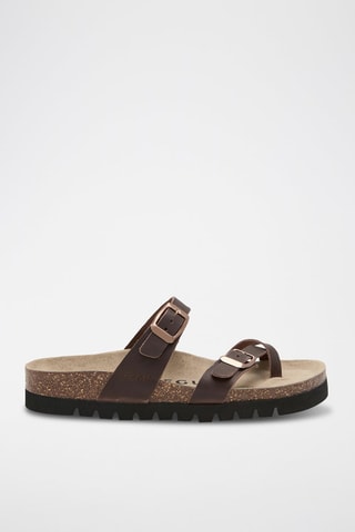 Sandales en cuir - Marron