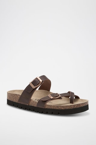 Sandales en cuir - Marron
