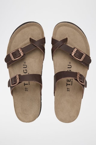 Sandales en cuir - Marron