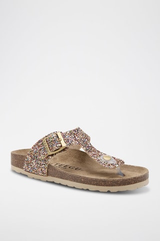Sandalen - Goudkleurig en Roze