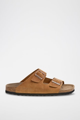 Mules en cuir - Marron
