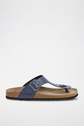Sandales en cuir - Bleu marine