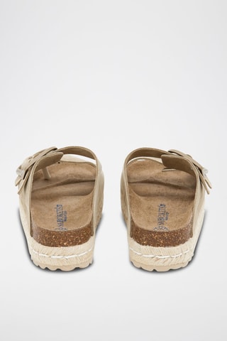 Mules en nubuck - Kaki