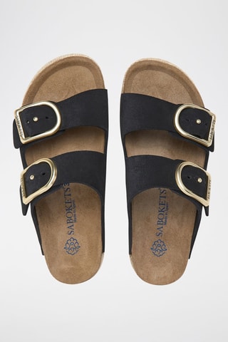 Mules en nubuck - Noir