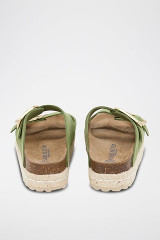 Mules en nubuck - Vert