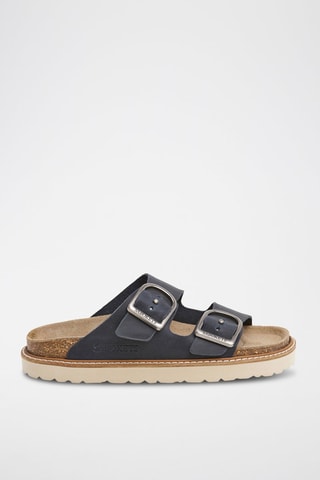 Mules en cuir - Bleu marine