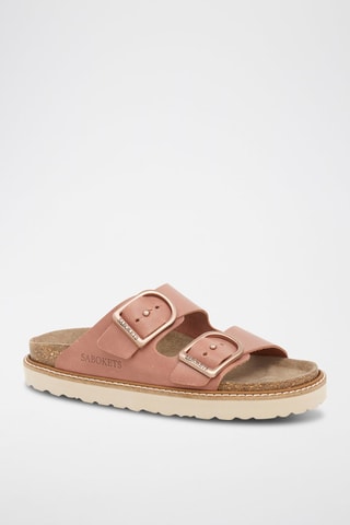 Mules en cuir - Rose