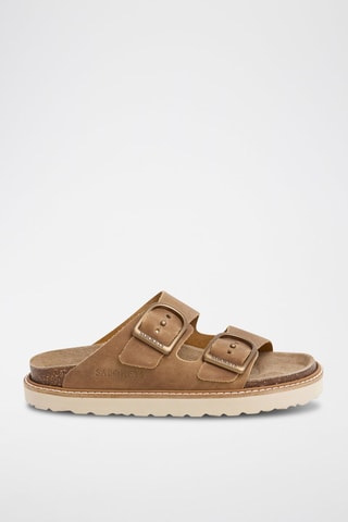 Mules en cuir - Marron