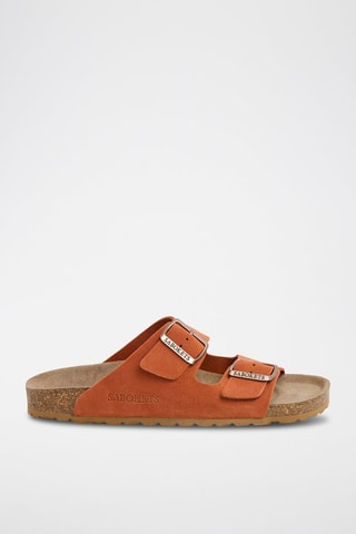 Mules en nubuck - Orange