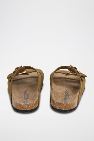 Mules en nubuck - Kaki