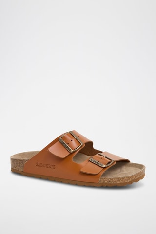 Mules en cuir - Marron