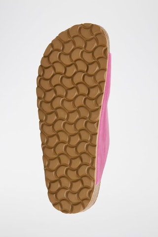 Mules en cuir - Fuchsia