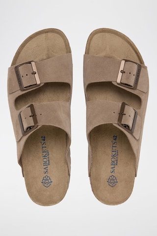 Mules en cuir - Marron