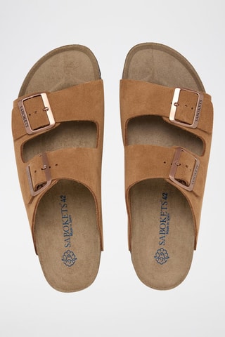 Mules en cuir - Camel