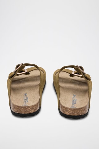 Mules en cuir - Kaki