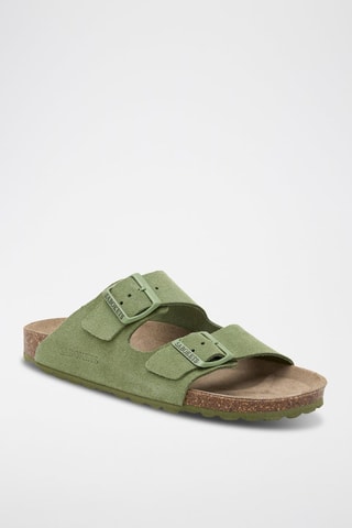 Mules en cuir - Vert