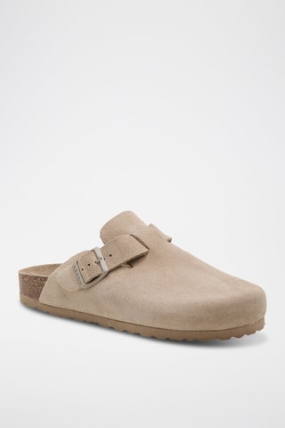Leren Clogs - Beige