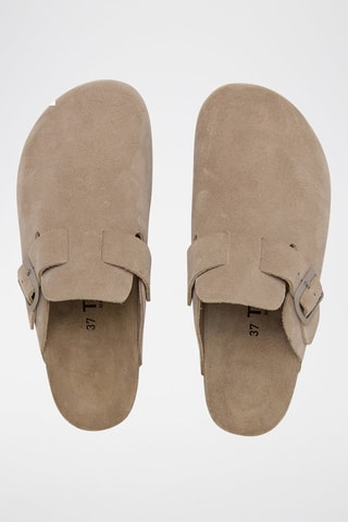 Leren Clogs - Beige