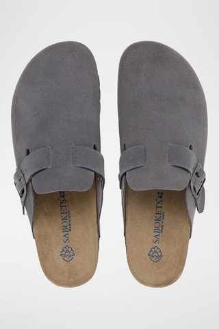 Leren Clogs - Grijs