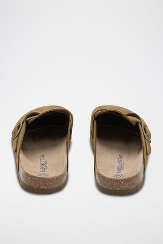Leren Clogs - Kaki