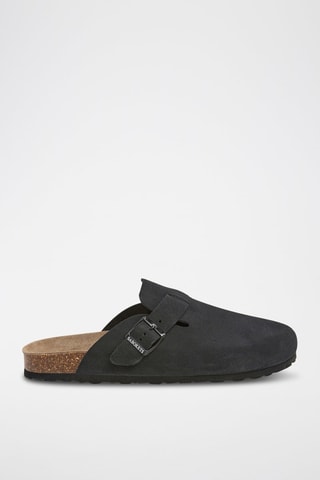 Nubuck Slippers - Zwart