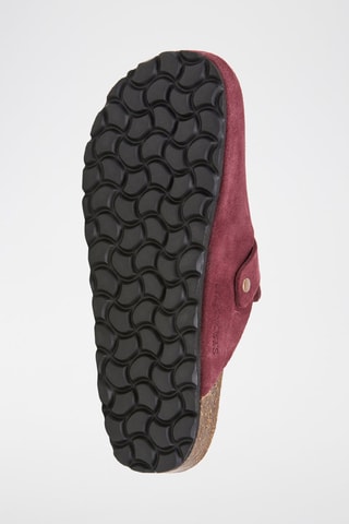 Nubuck Muiltjes - Bordeauxrood