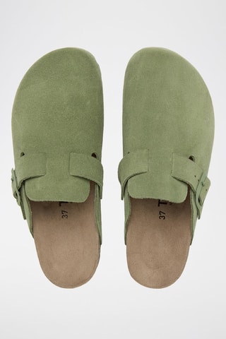 Leren Clogs - Groen