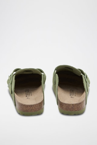 Leren Clogs - Groen