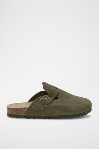Leren Clogs - Groen