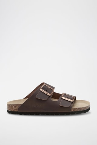 Mules en cuir - Marron