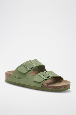 Mules en cuir - Vert