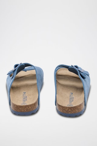 Mules en cuir - Bleu